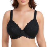 Embroidery-Bras-Underwear-Women-Plus-Size-Sexy-Thin-Bra-Lace-Bra-Black-Gray-Underwired-36-38
