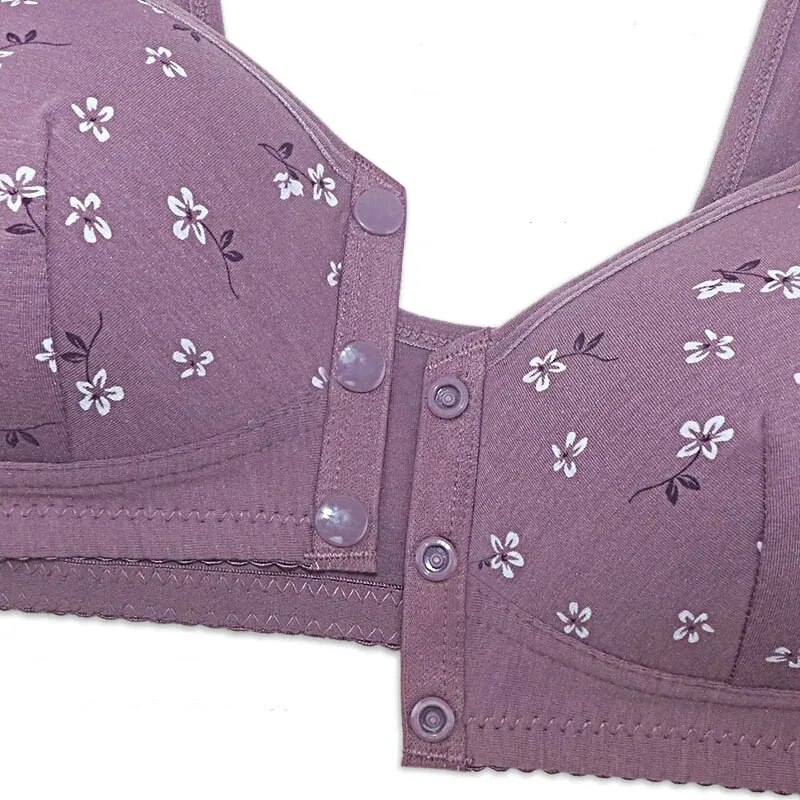 Large-Size-Printing-Non-steel-Ladies-Bra-Front-Opening-and-Closing-Underwear-Comfortable-Breathable-Push-Up-2