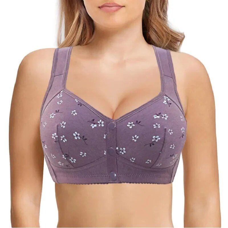 Large-Size-Printing-Non-steel-Ladies-Bra-Front-Opening-and-Closing-Underwear-Comfortable-Breathable-Push-Up